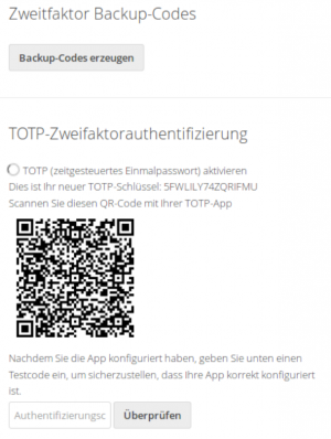 2FA QR-Code 2FA QR-Code